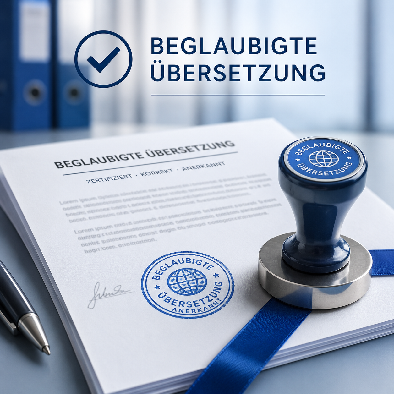 Beglaubigte Übersetzungen und Fachübersetzungen in über 90 Sprachen für Unternehmen, Behörden und Privatkunden